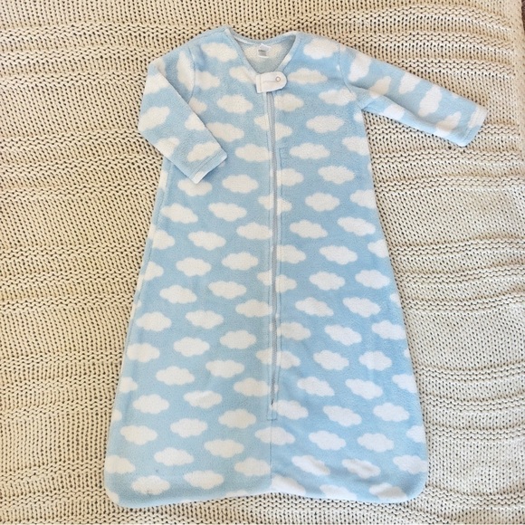 Hudson Baby Unisex Cloud Print Plush Sleeping Bag, Sack, Blanket 18-24 Months - Picture 1 of 4